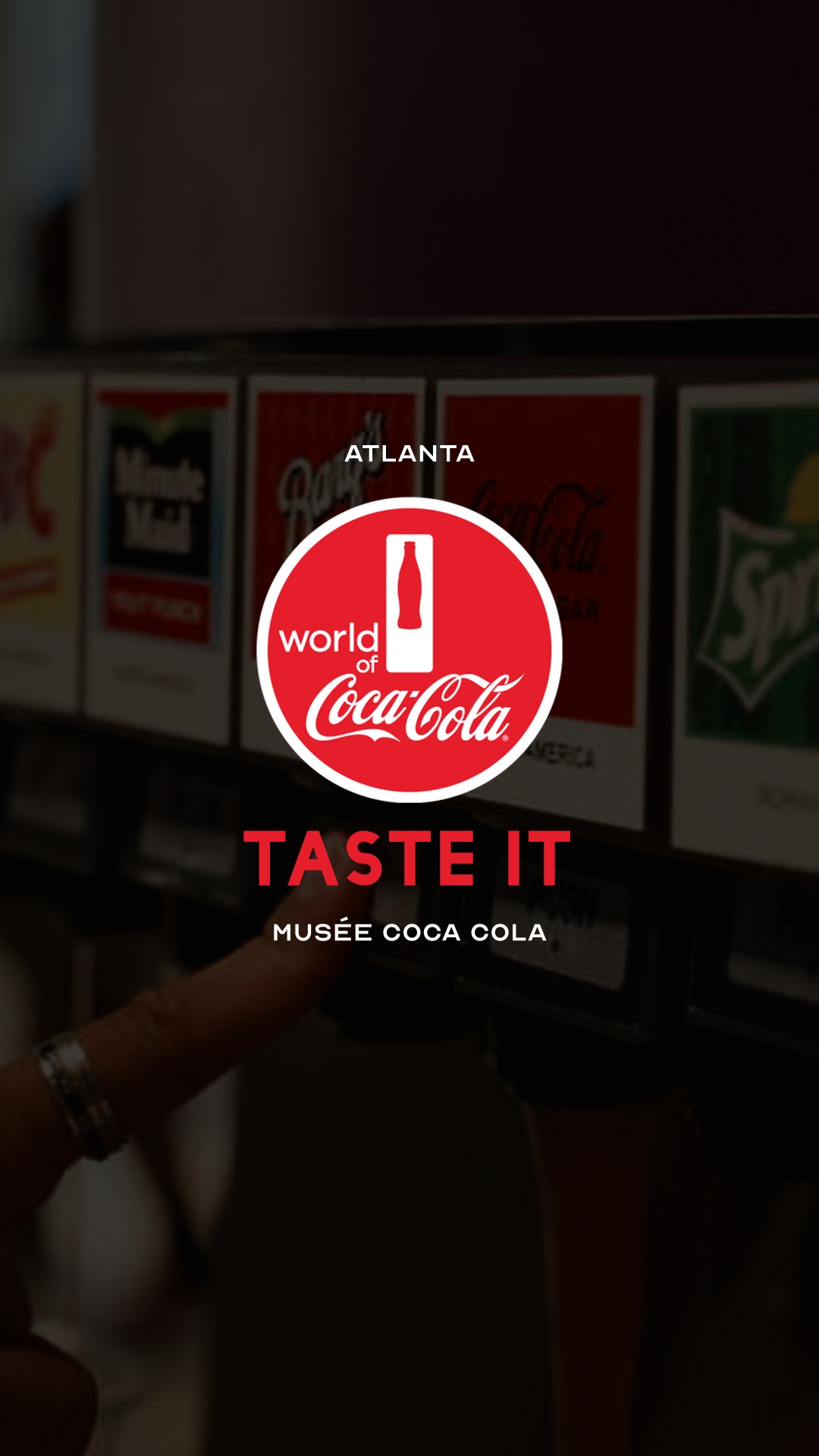 Affiche Boire toutes les boissons du monde au musée Coca-Cola